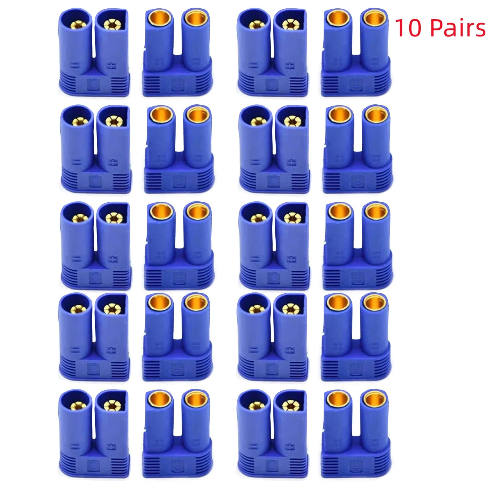 10pairs Ec5 Device Connector Plug For Rc Car Plane Helicopter Lipo