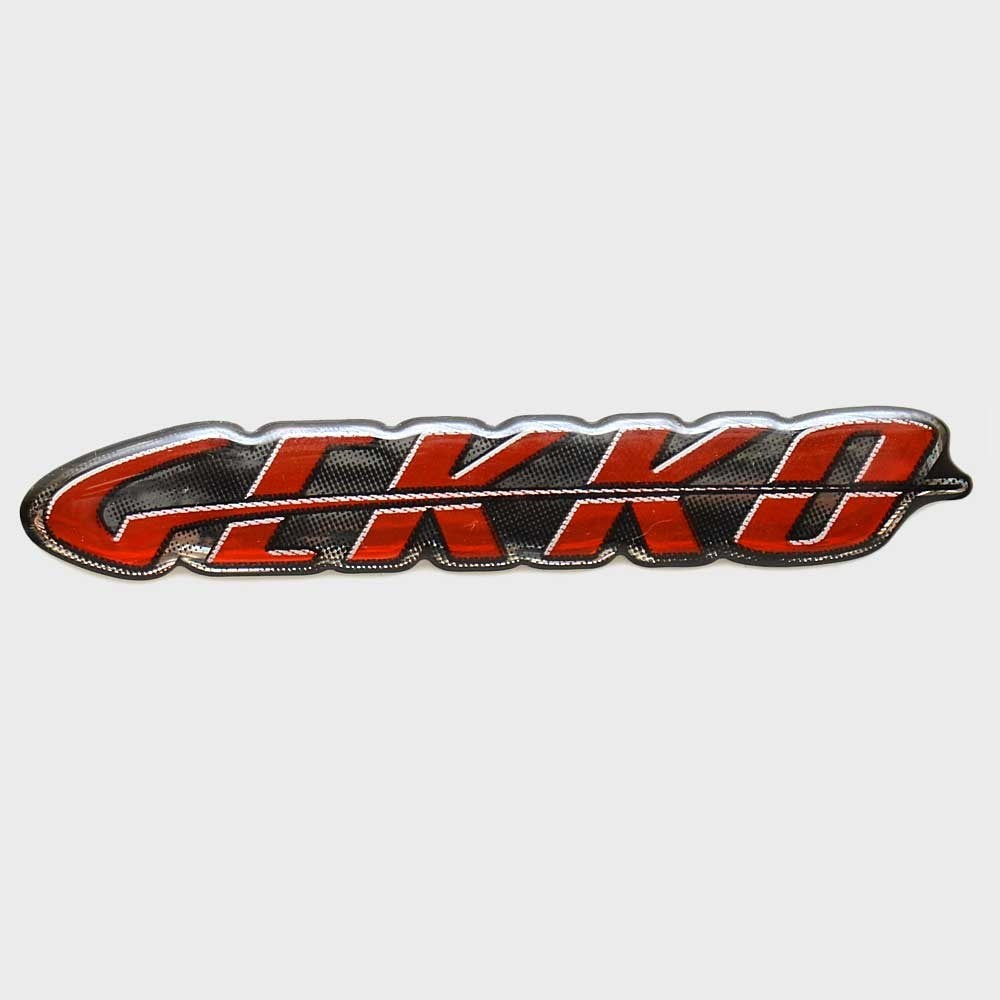 Raised Decal Gekko Boat Red Silver Black by Gekko