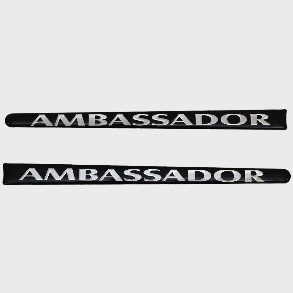 Avalon Ambassador Boat Raised Decals 084292 | Black/Silver (Set of 2)O