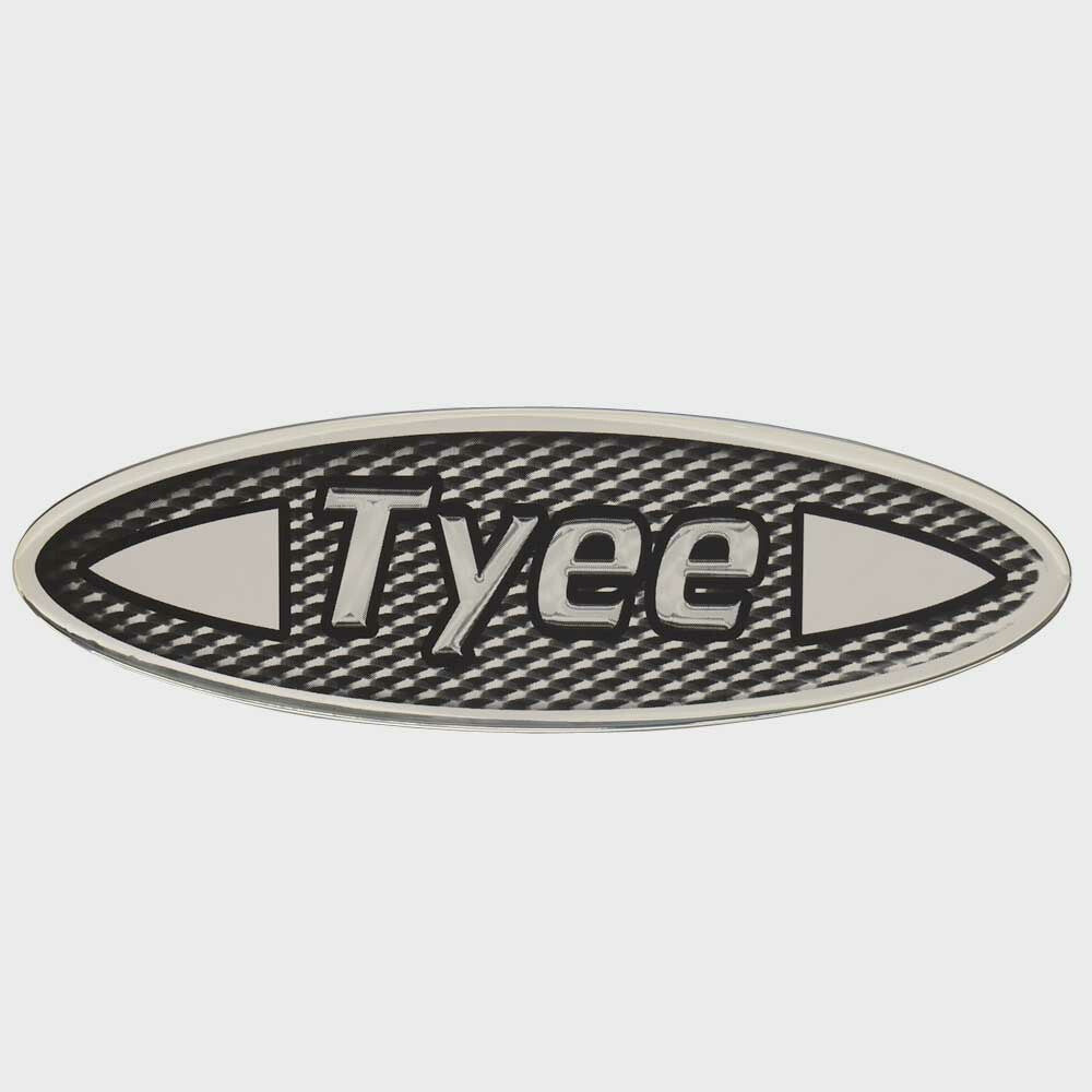 Lund Boat Raised Emblem Decal 2128100 | Tyee Logo Sticker Silver Black