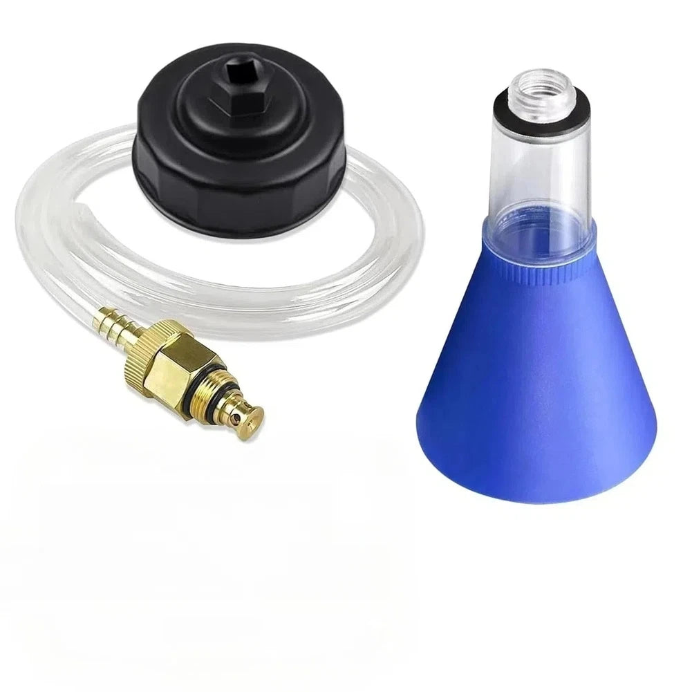 Oil Change Tool Kit With Oil Filter Wrench Drain Hose And Engine Oil