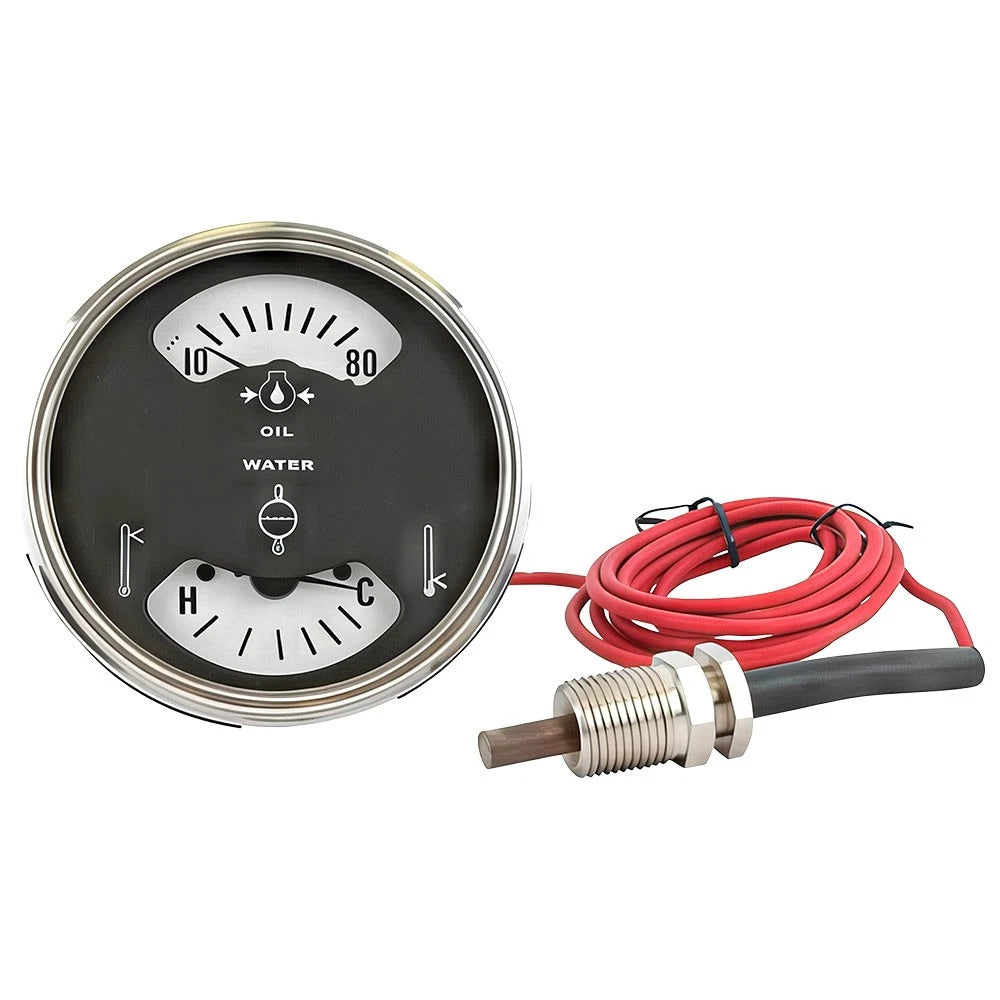 R4770 Oil Pressure/water Temperature Cluster Gauge - Fits Ih / Fits