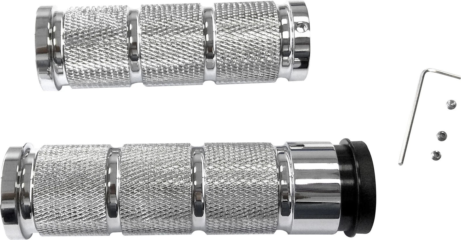 Harddrive Grip Set Retro Chrome For Harley-davidso<wbr/>n V-twin