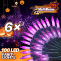6 Pcs Plug In 8 Mode Halloween Party 100 LED String Fai