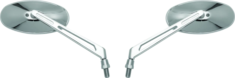 Bikemaster Oval Mirror With Machined Arm And Adapters For Powersports