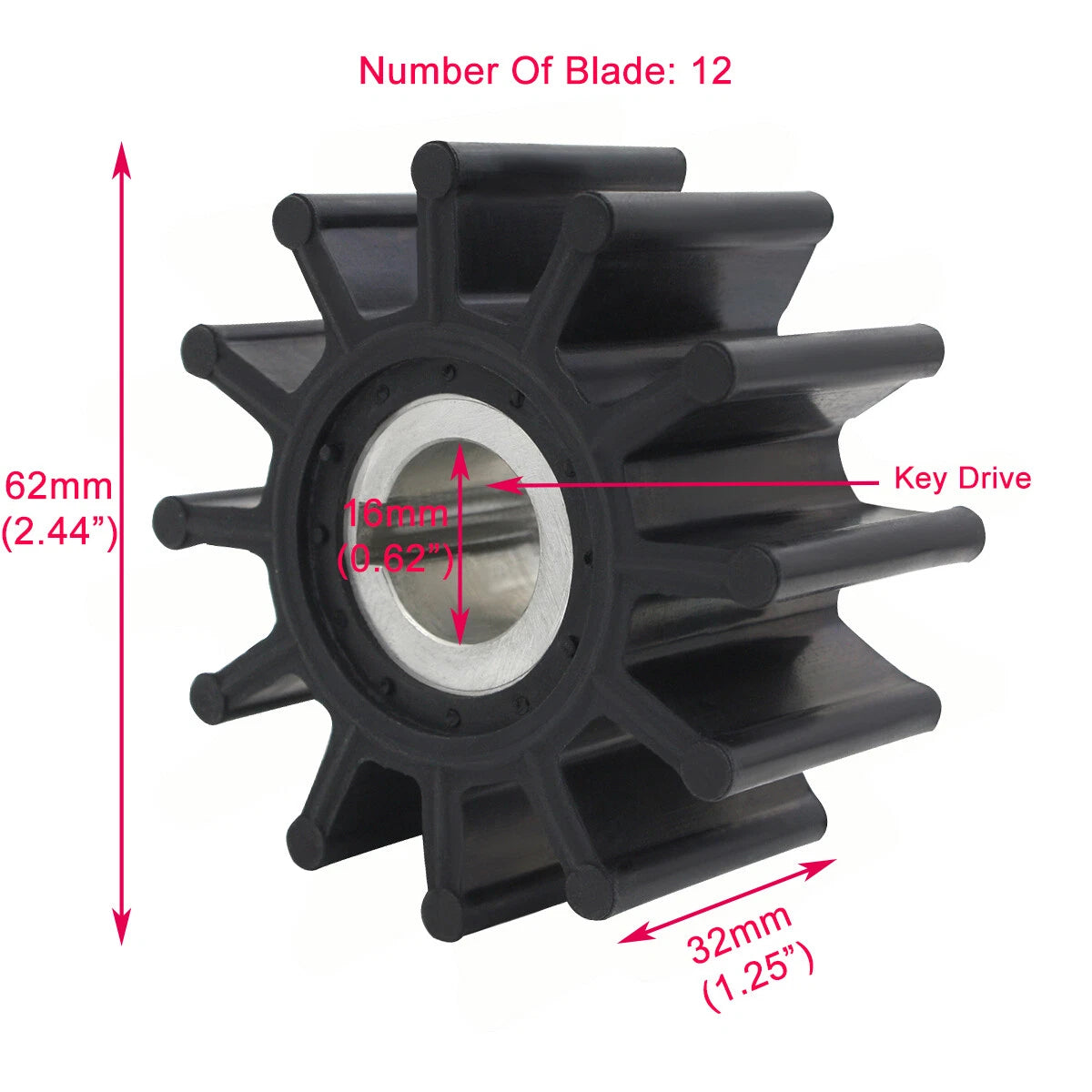 Impeller Kit for Sherwood 09959K-SHW/Volvo Penta 3854286/835512-5