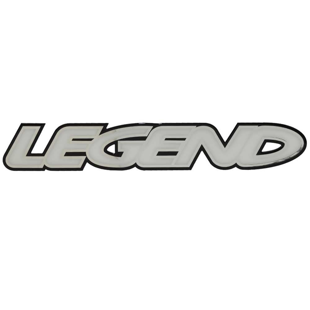Legend Bass Boat Raised Decal Black Silver Sticker by Legend