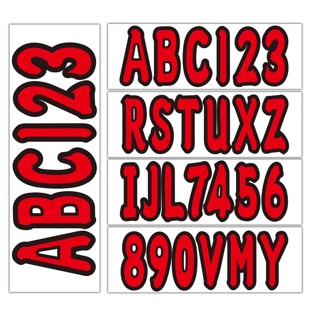 Boat Registration Numbers Decals – Custom A-Z & 0-9