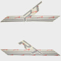 Escape Pontoon Boat Graphic Decals 8161221 RT Black/White Pair by Escape