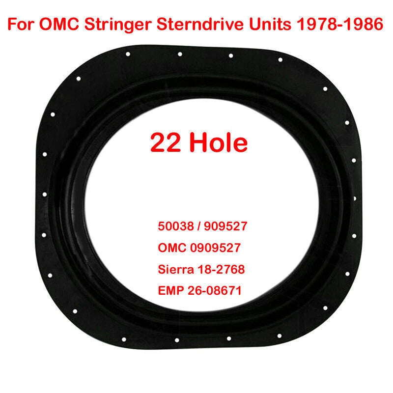 Seal Transom Boot 22 Hole Rubber Boot Bellow Seal 1978-1986 Omc