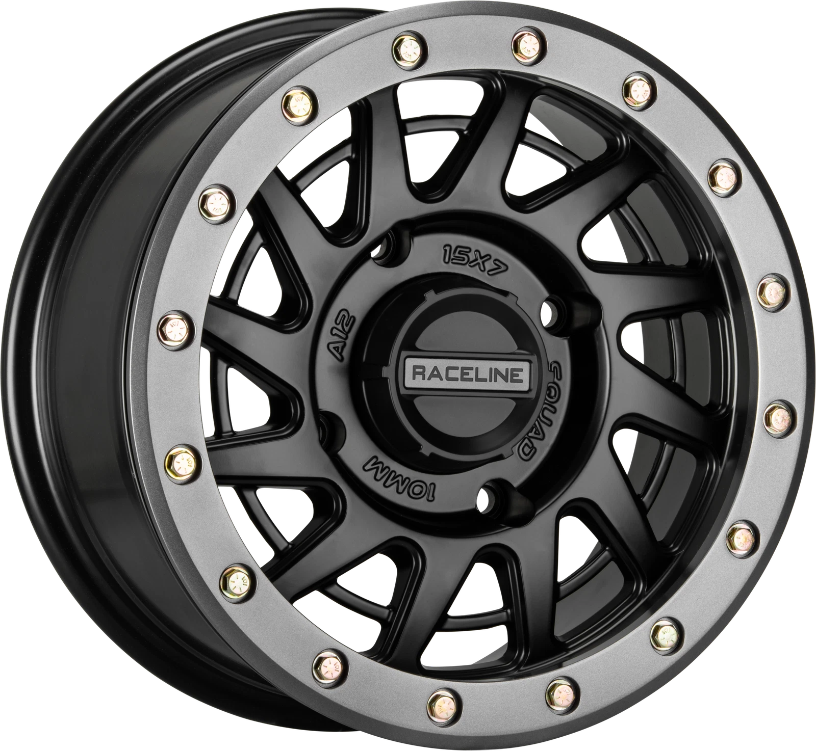 Raceline Squad Beadlock Wheel 15x7 4/156 6+1 Black/gunmetal For Utvs