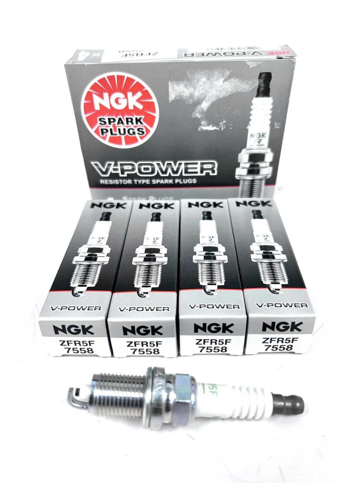 '-New- Ngk 7558 , V-power Resistor Type Spark Plugs