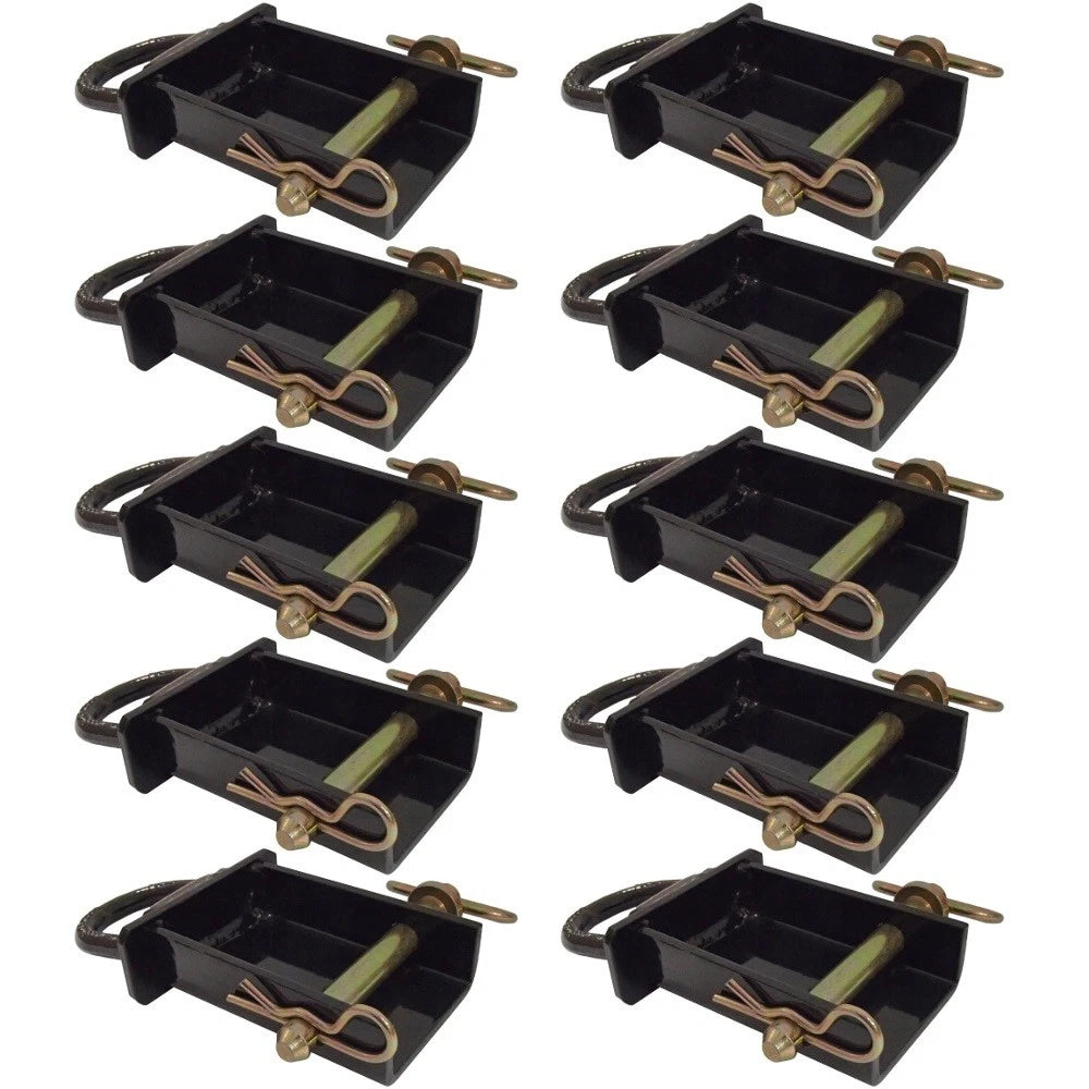 Pk-sptd Set Of Ten (10) Removable Stake Pocket D-rings For Flatbeds
