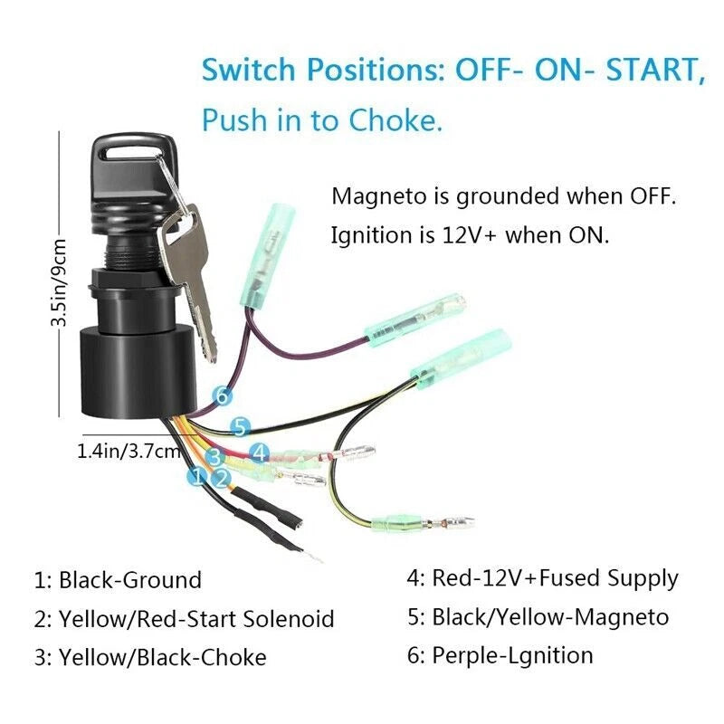 Ignition Key Switch Assembly – Mercury Outboard