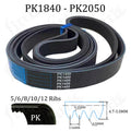 Vega PK 1840-2050 Motor Belt