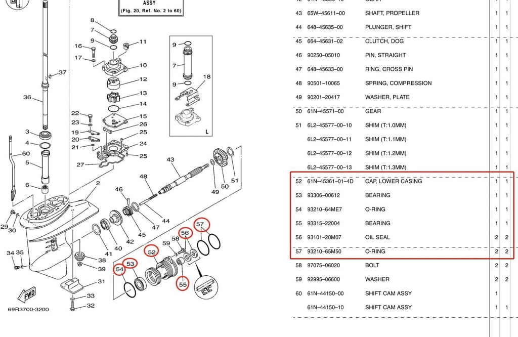 Cap Assy for Yamaha Outboard Parsun 2/4T 25-30HP