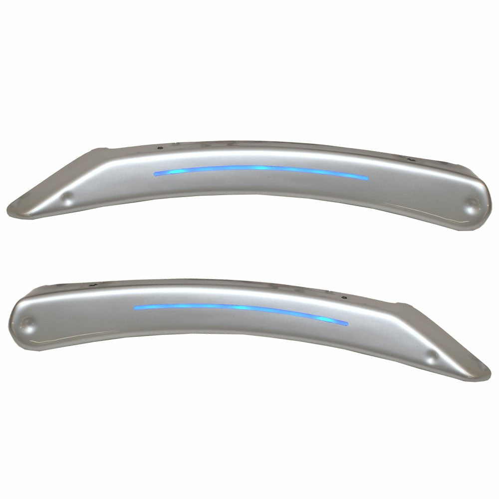 Illuminated Accent Panel Silver Set of 2