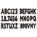 Black 3" Boat Registration Decals A-z Letters &Amp; 0-9 Numbers