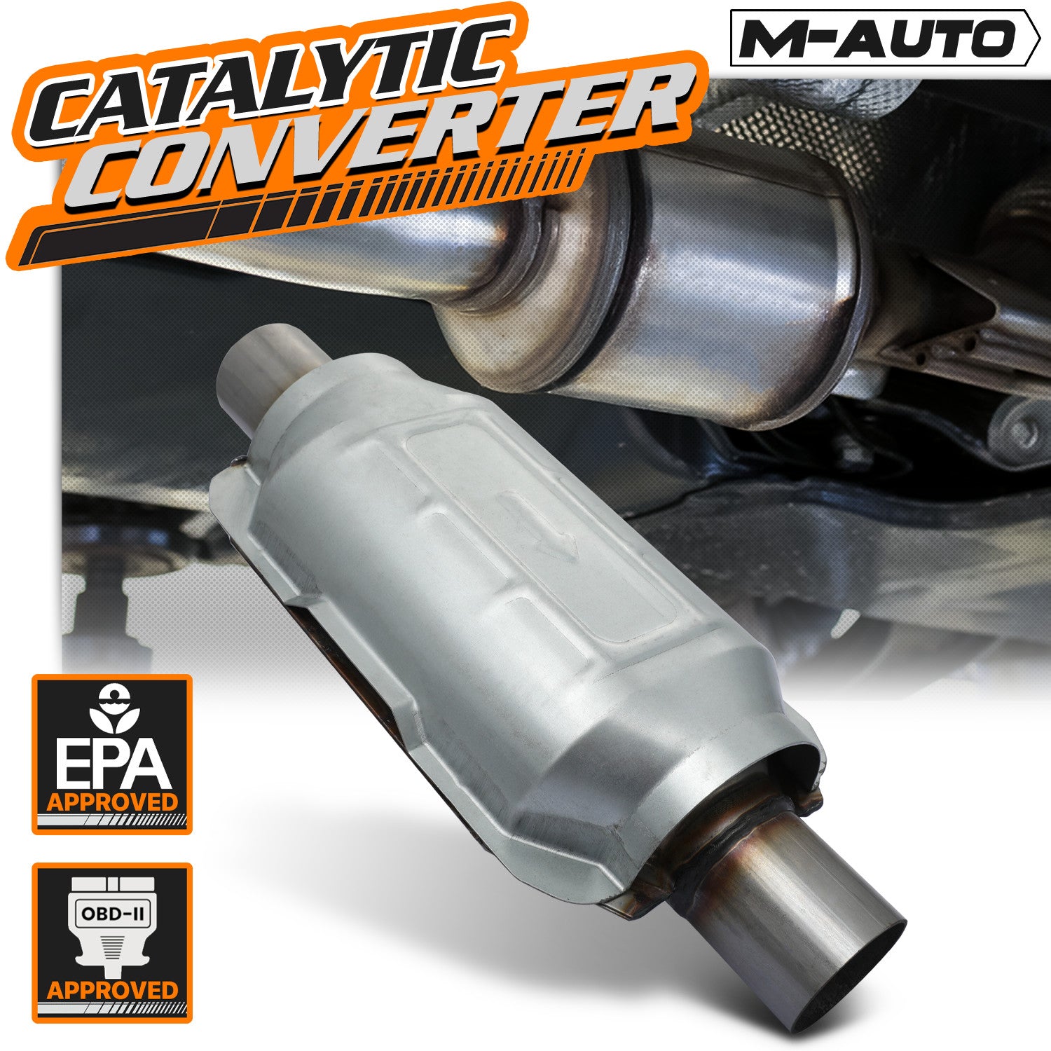 [2" INLET] Weld-on Exhaust Pipe Catalytic Converter For