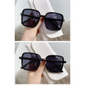 Gradient Square Sunglasses with Plastic Metal Frame