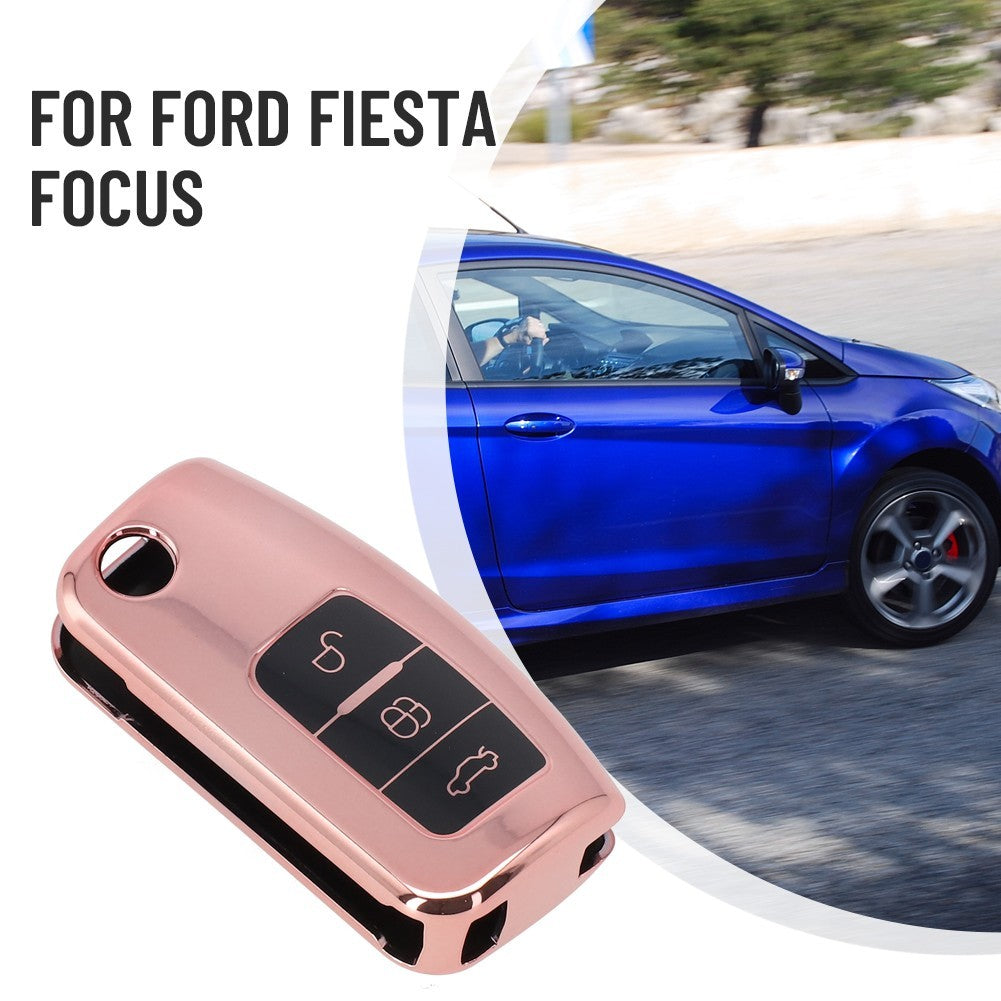 Rose Gold Car Key Cover Case for Ford