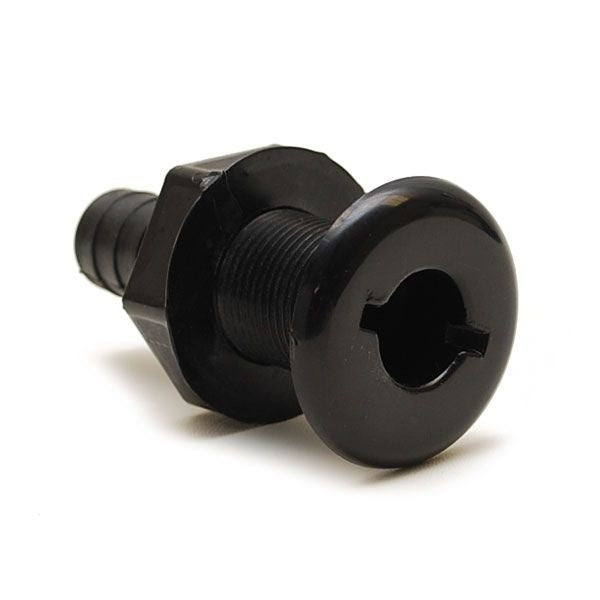 Boat Thru Hull Connector Fitting | 3/4 Inch Black Marine PlasticOpens 