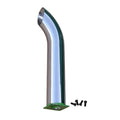 Jds448 Chrome Exhaust Stack With Bend And Hardware Fits John Deere