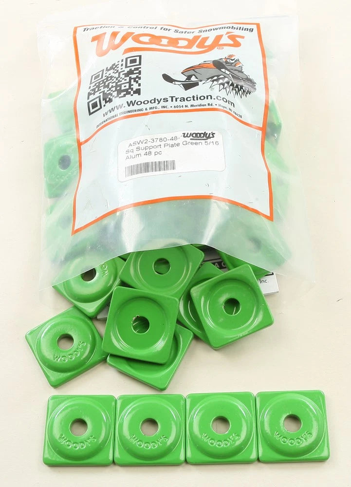 Woodys Square Digger Support Plate Green For Snow Drive Tracks 48 In