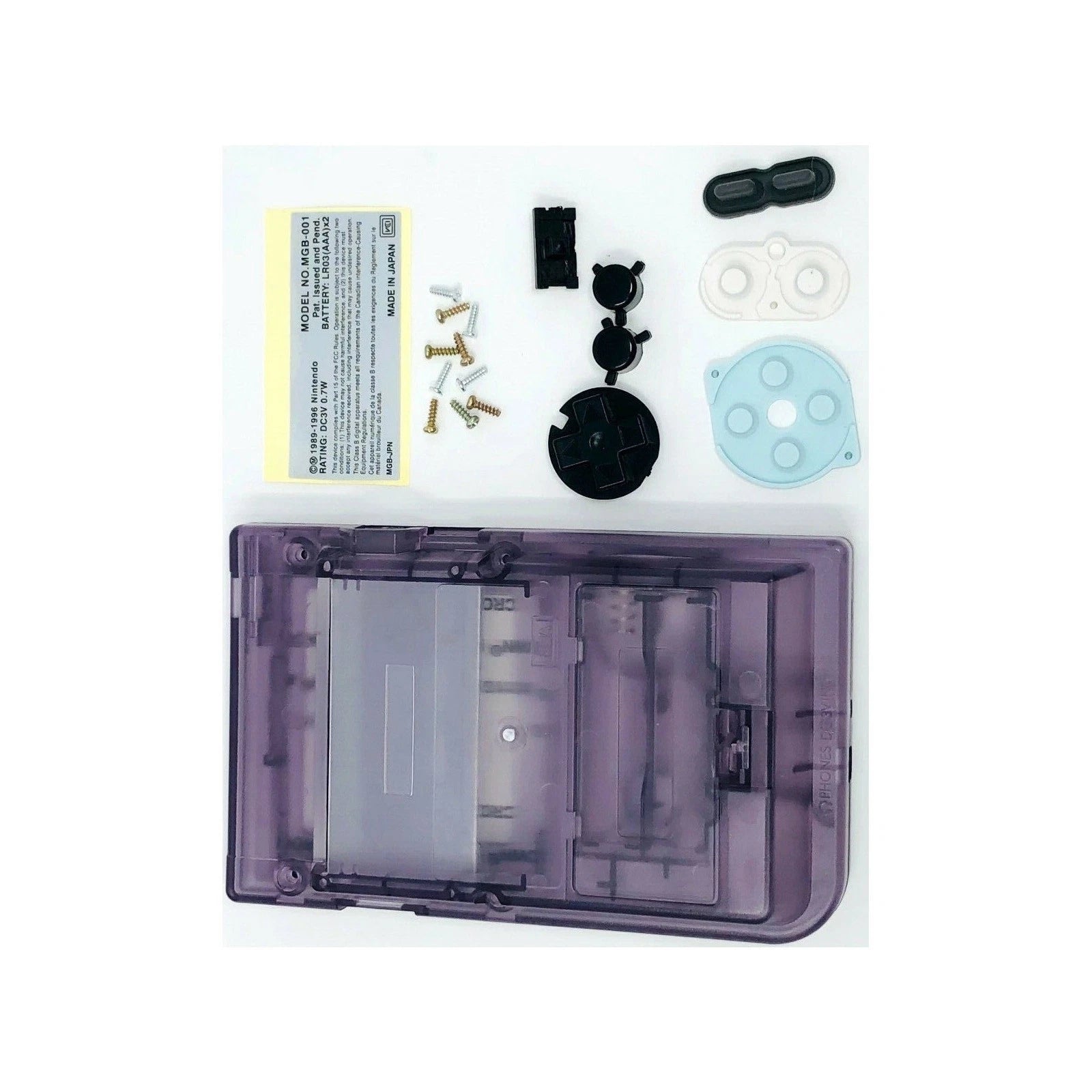 Replacement Housing Shell Screen Atomic Purple For Game Boy Pocket