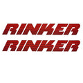Rinker Boat Brand Decal Burgundy Red 20 x 2 7/8 Inch Pair by Rinker