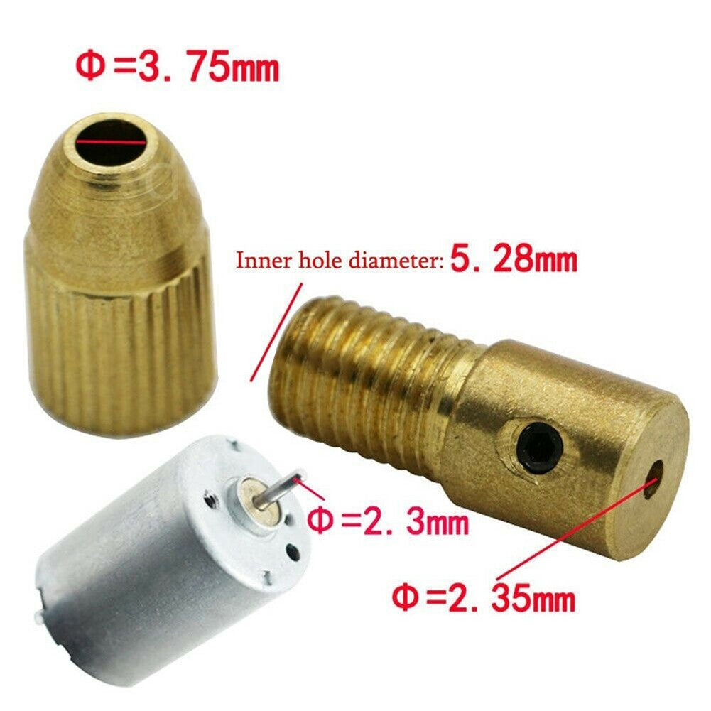 7-Piece Copper Mini Drill Chuck Adapter Set