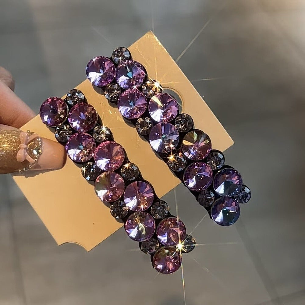 Rhinestone Geometric Hair Clip Secure Grip