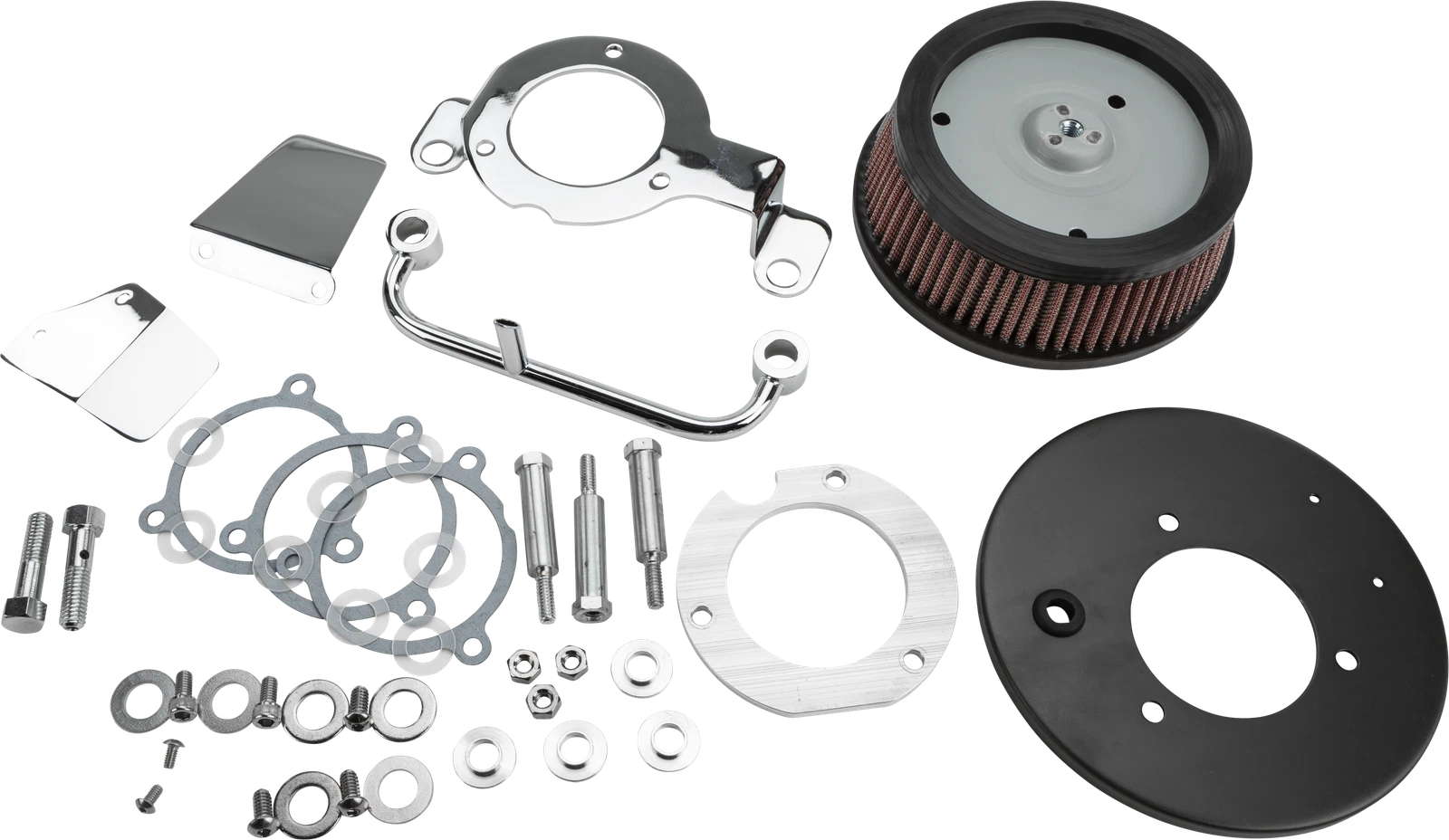 Harddrive M8 Round Hi Performance Chrome Air Cleaner & Breather Kit
