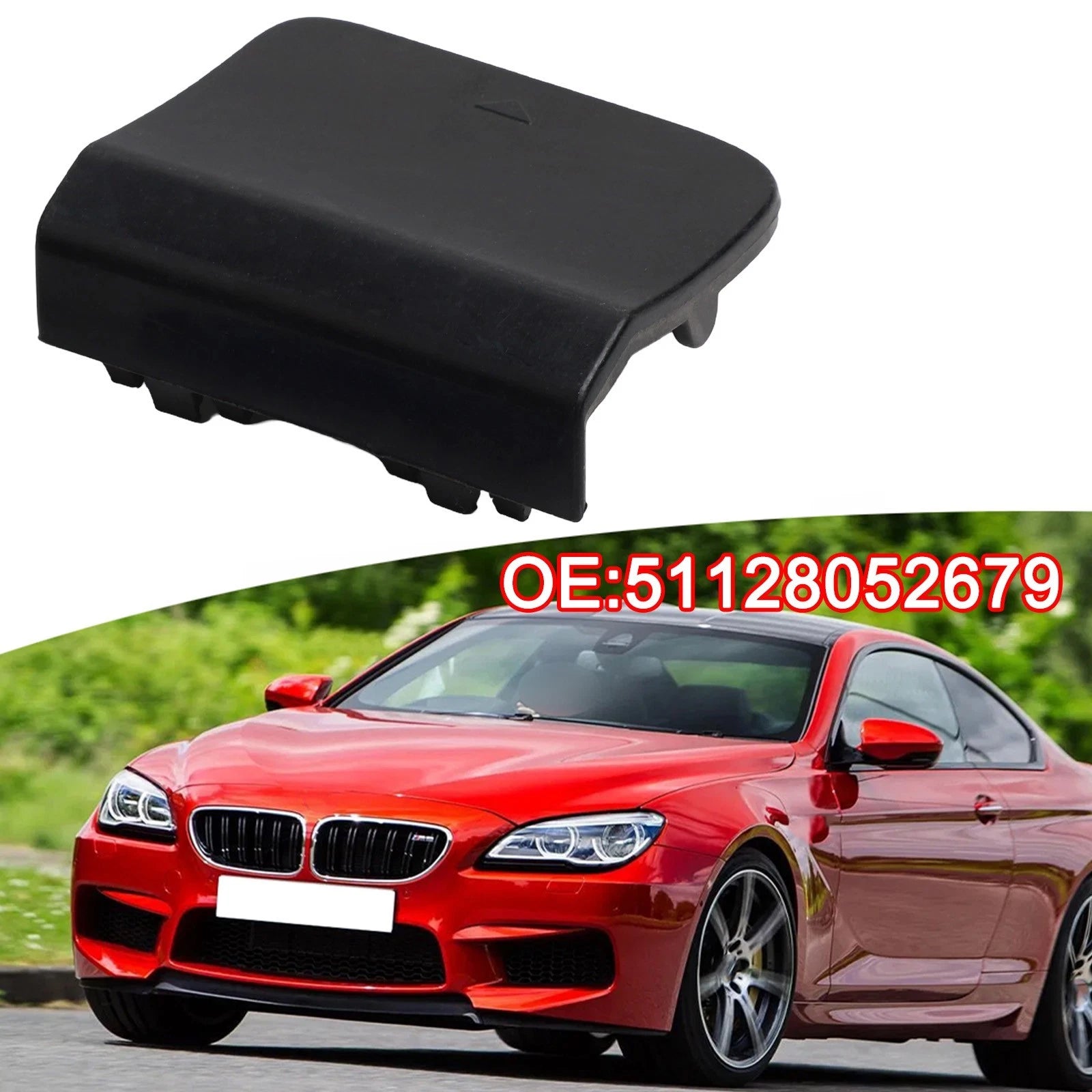 For Bmw M6 Rear Bumper Tow Hook Cover Cap Replacement Part 51128052679