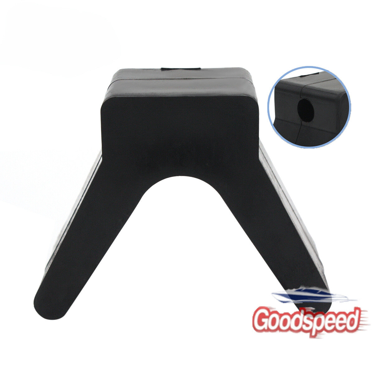 2 Inch Mounting Width Boat Trailer Black Non Marking Polyurethane V Bow StopOpen
