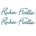 Rinker Flotilla Boat Model Decals Teal Stickers by Rinker
