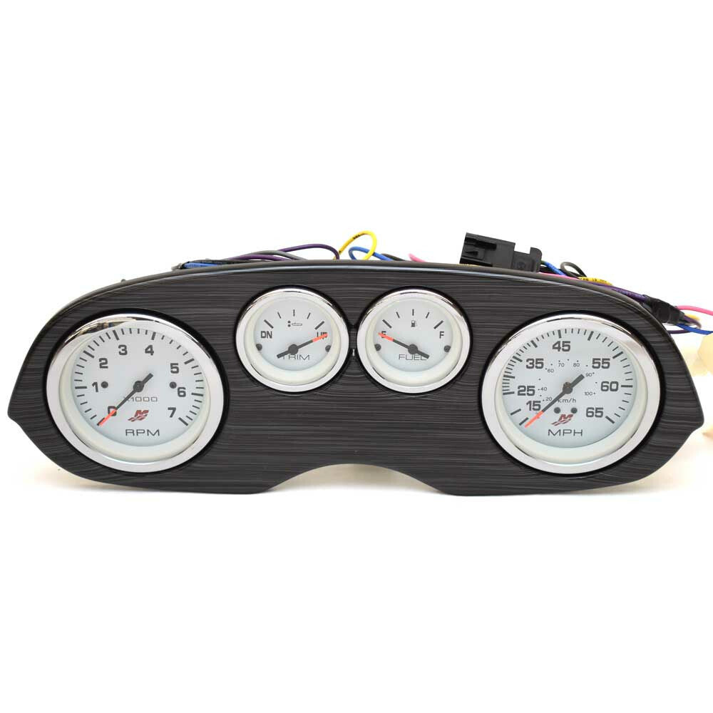 Lund Boat Gauge Panel 2207753 Mercury 15 x 5 1/2 Inch Brushed Black by Lund