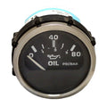 Faria Boat Oil Pressure Gauge GP2487A 2 Inch Euro Silver / Black by Faria