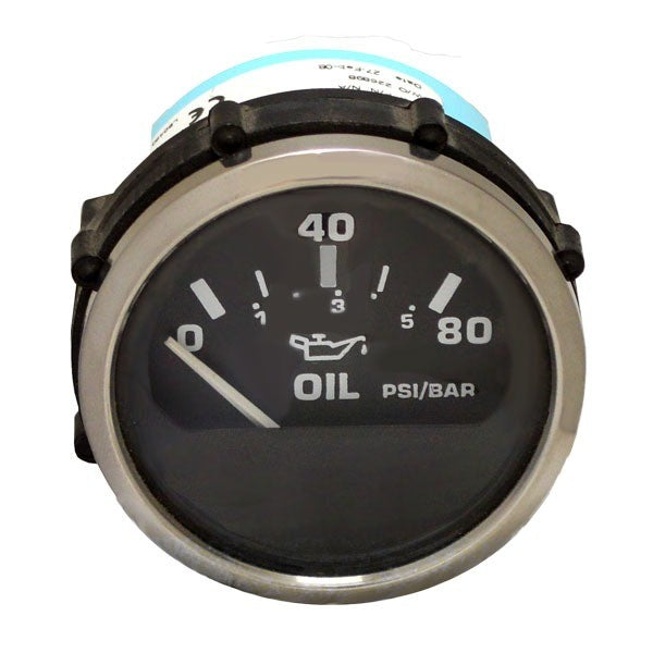 Faria Boat Oil Pressure Gauge GP2487A 2 Inch Euro Silver / Black by Faria