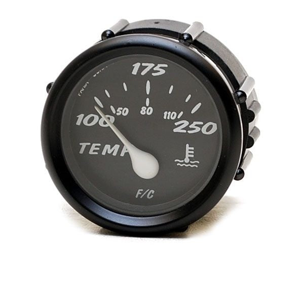 Faria Boat Temperature Gauge GP7557A Trophy 2 Inch Black by Faria