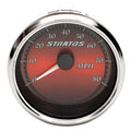 Stratos Boat Speedometer Gauge Beede 3 1/4 Inch Silver Red by Stratos