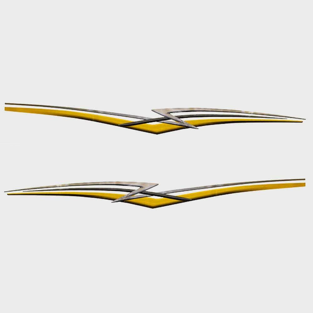 Larson Boat Main Decal Yellow/Black/Pewter by Larson