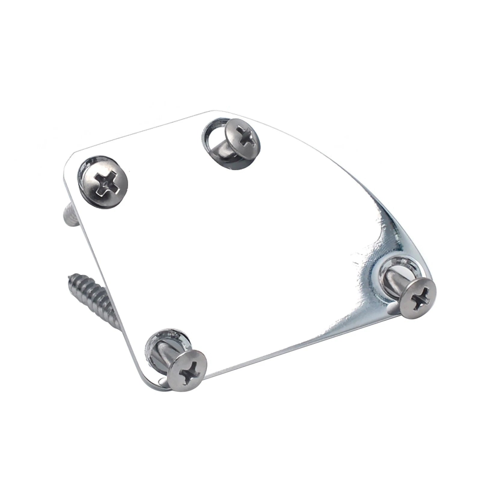 Silver Electric Guitar Neck Plate Cutaway Neck Joint Plate For Strat