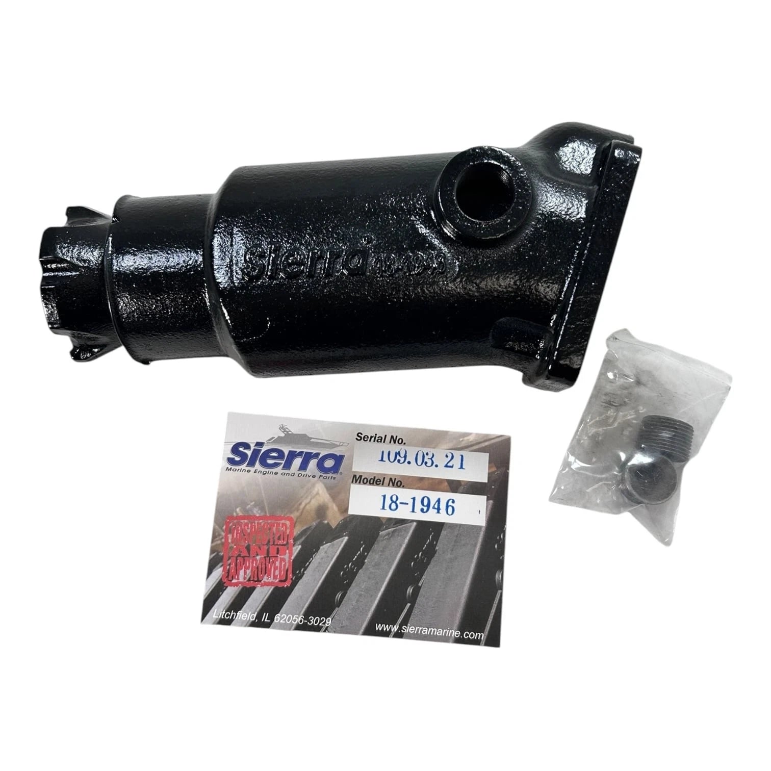 Sierra 18-1946, 20 Degree Marine Exhaust Elbow For Chrysler 3527794,