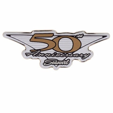 Seaswirl Raised Decal 50th Anniversary 2 1/2 x 1 Inch by Seaswirl