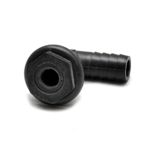Thru Hull Tracker Black Plastic 3/4 Inch 90 Degree by Tracker
