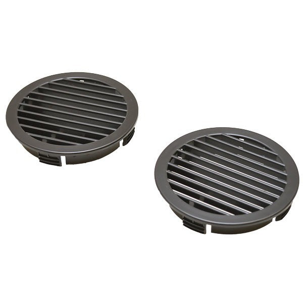 ITC Boat Vent Covers 4 1/4 Inch Black Plastic (Pair) by ITC