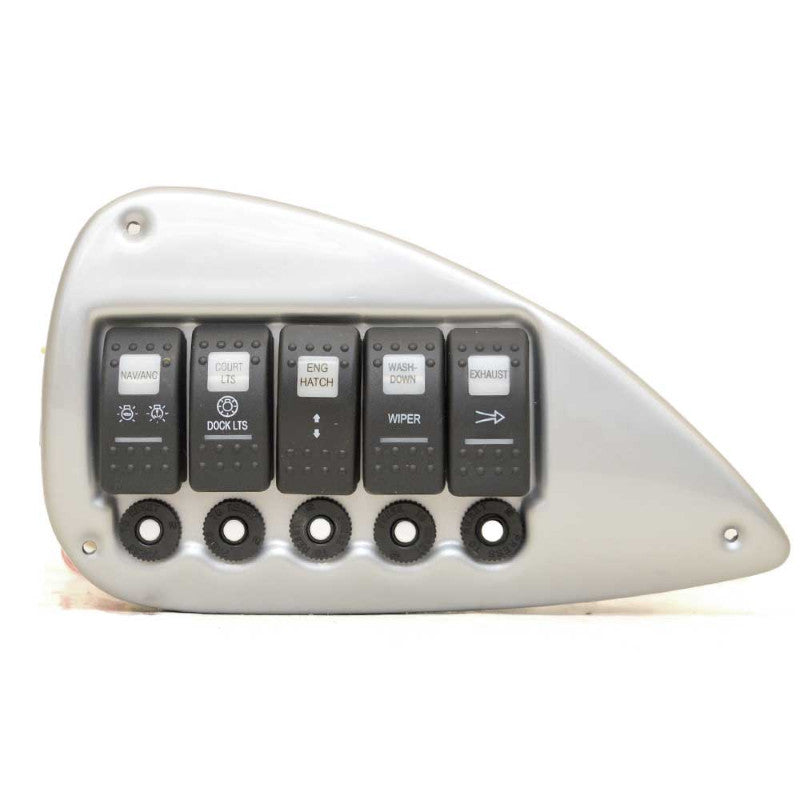 Breaker Switch Panel Crownline 8 3/4 x 5 Inch Gray by Crownline