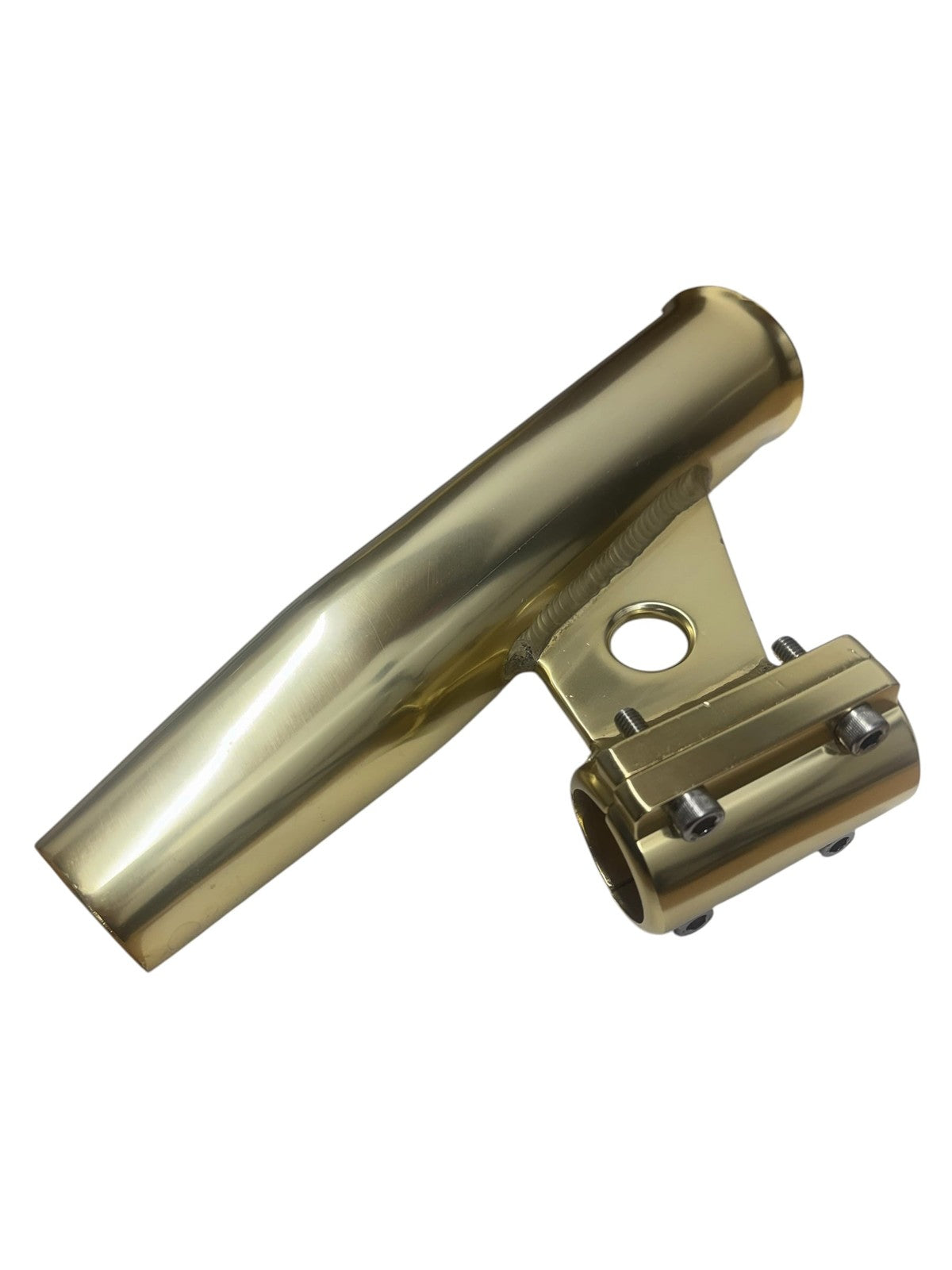 Tigress Gold Aluminum Rod Holder For 1 1/4in Od Pipe Fixed Angled
