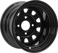 Itp Delta Steel Wheel 14x7 4/137 4+3 Black Polished For Atv/utv